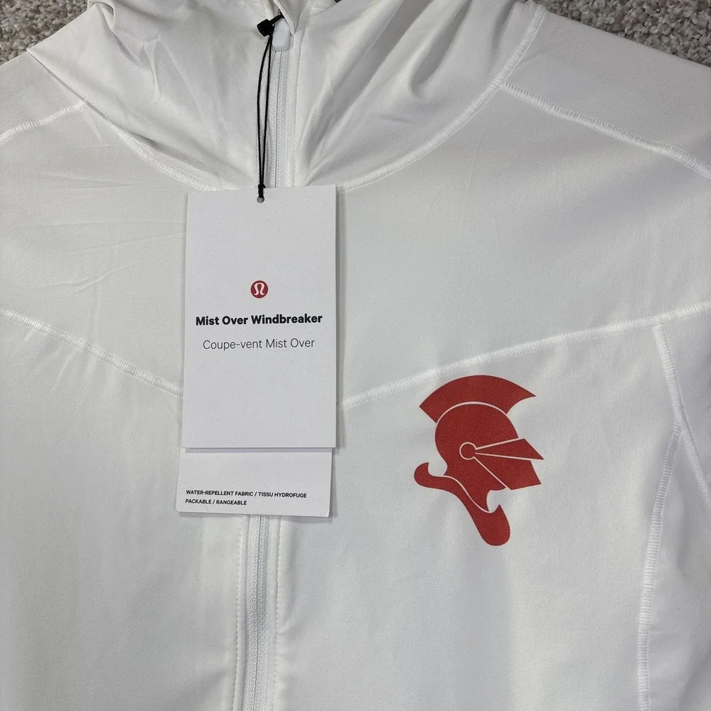 NWT Lululemon Mist Over Windbreaker Jacket Womens 6 White Hooded Lightweight‎
